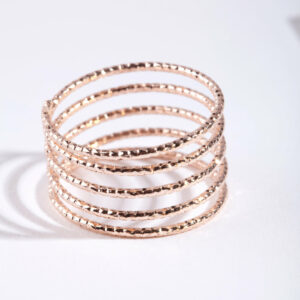 Rose Diamond Cut Spiral Ring