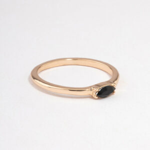 Black Oval Stone Ring