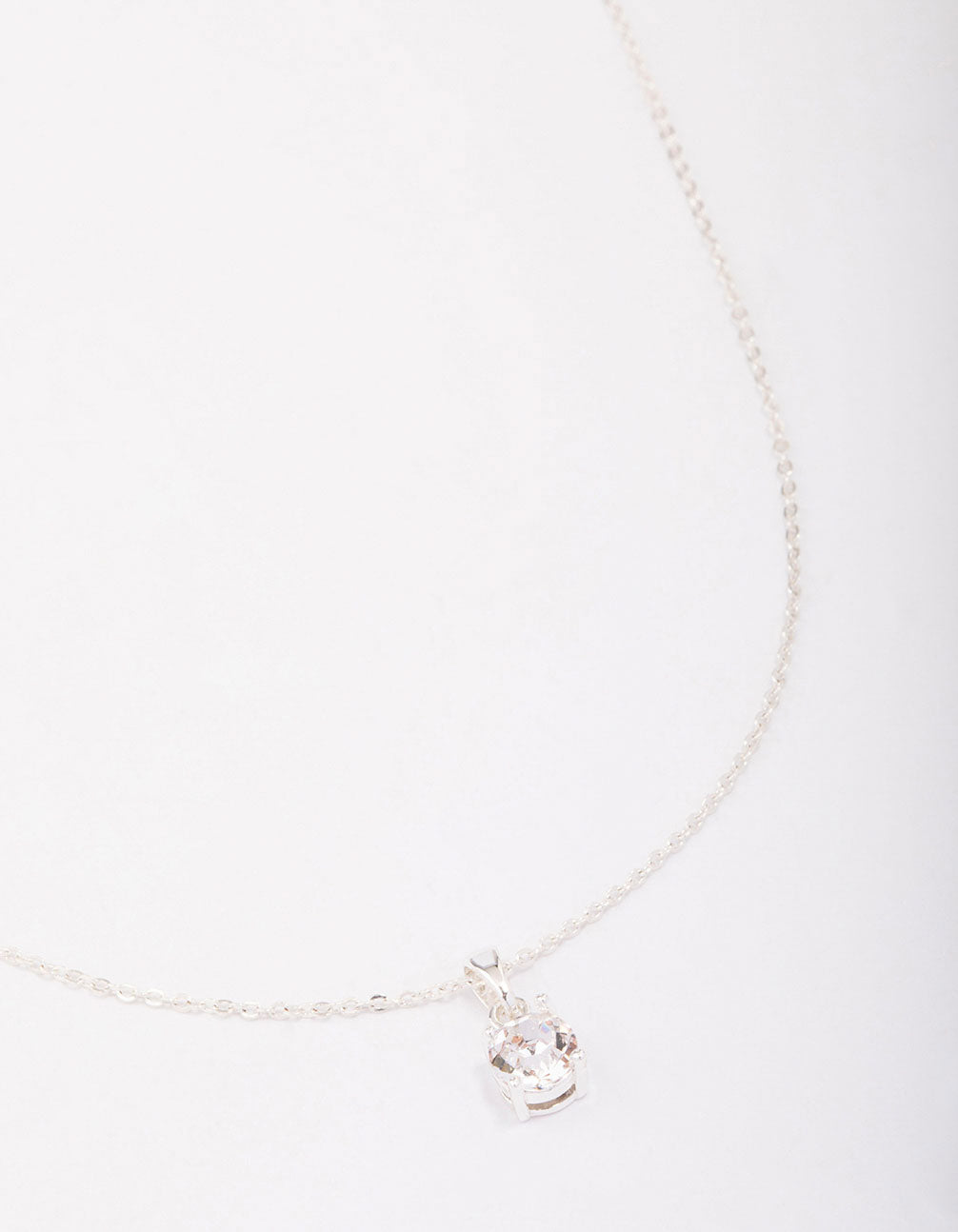 Crystal Solitaire Pendant Necklace